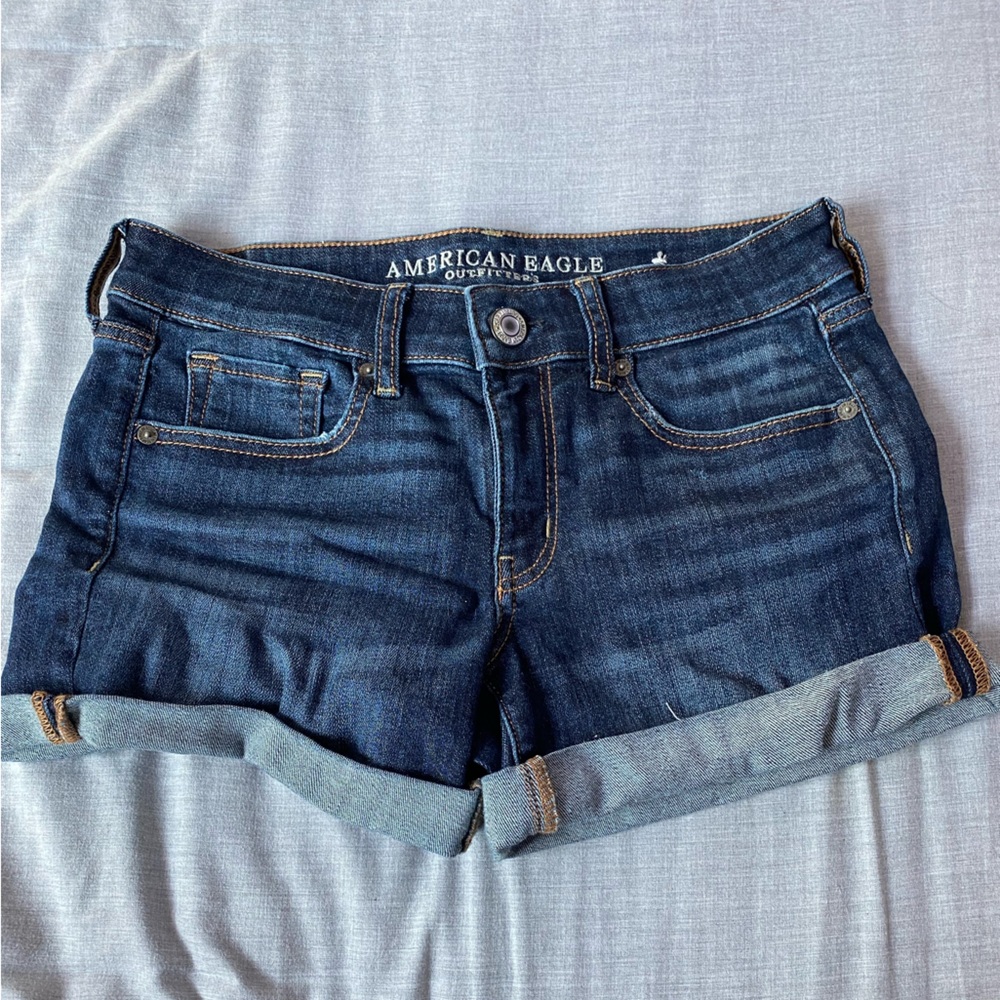American Eagle Next Level Stretch Midi Jean Shorts